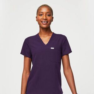 Figs Womens Scrub Set Large/Large Petite - Color Purple Jam